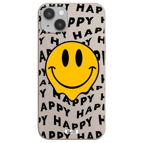 Happy Emoji Apple iPhone 14 plus Silicone Stone Case