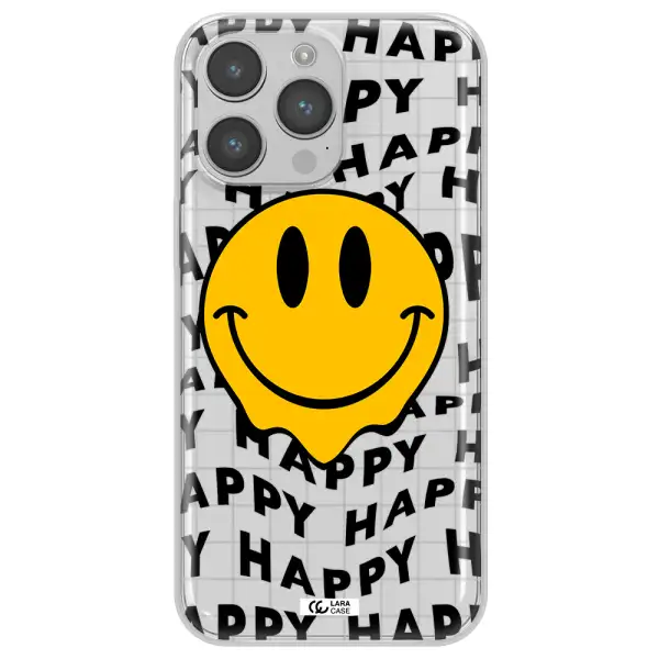 Happy Emoji Apple iPhone 14 pro Clear TPU Case