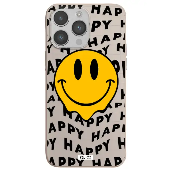 Happy Emoji Apple iPhone 14 pro max Silicone Stone Case