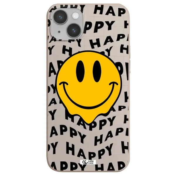 Happy Emoji Apple iPhone 14 Silicone Stone Case