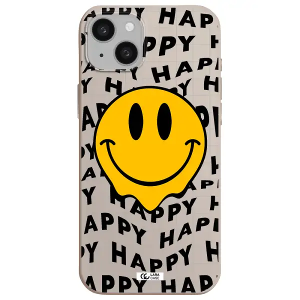 Happy Emoji Apple iphone 15 plus Silicone Stone Case