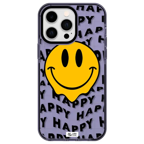Happy Emoji Apple iPhone 15 Pro impact Lilac Case