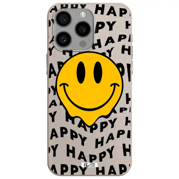 Happy Emoji Apple Iphone 15 Pro max Silicone Stone Case