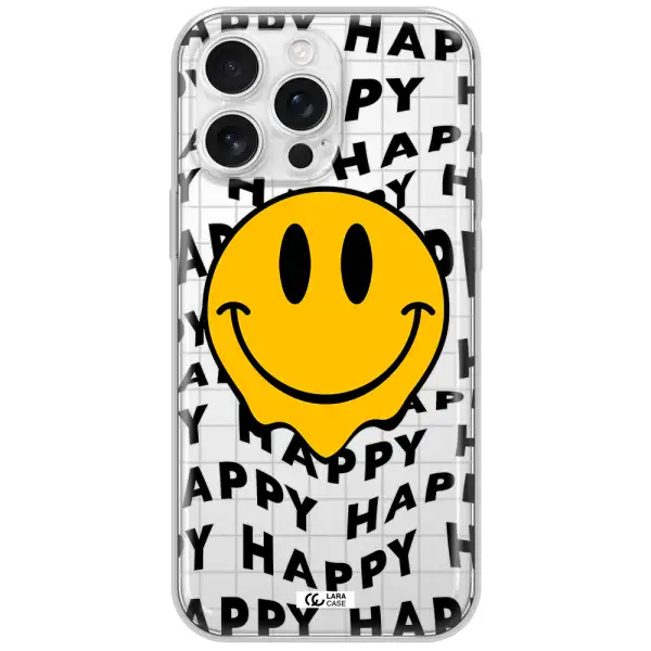 Happy Emoji Apple Iphone 16 Pro Max Clear Tpu Case