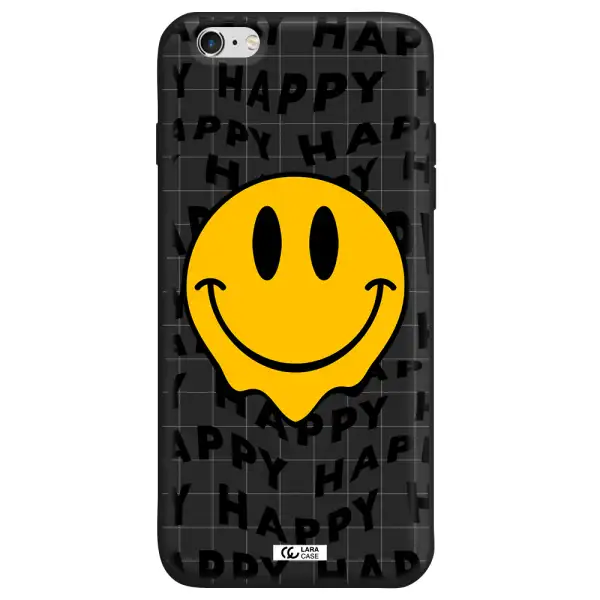 Happy Emoji Apple iPhone 6 plus Silicone black Case