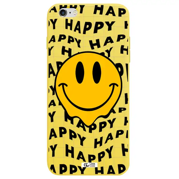 Happy Emoji Apple iPhone 6 s plus Silicone canary yellow Case