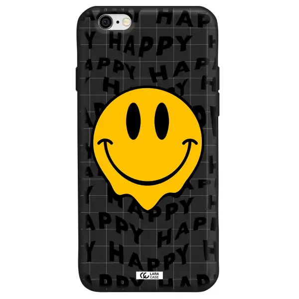 Happy Emoji Apple iPhone 6 Silicone black Case