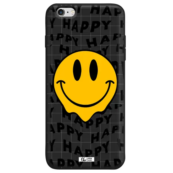 Happy Emoji Apple iPhone 6S Silicone black Case