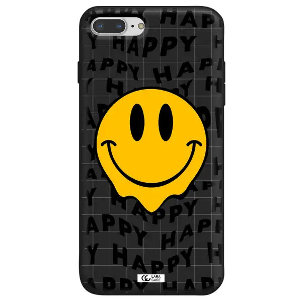 Happy Emoji Apple iPhone 7 plus Silicone black Case