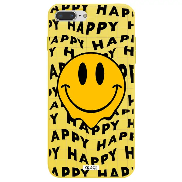 Happy Emoji Apple iPhone 7 plus Silicone canary yellow Case