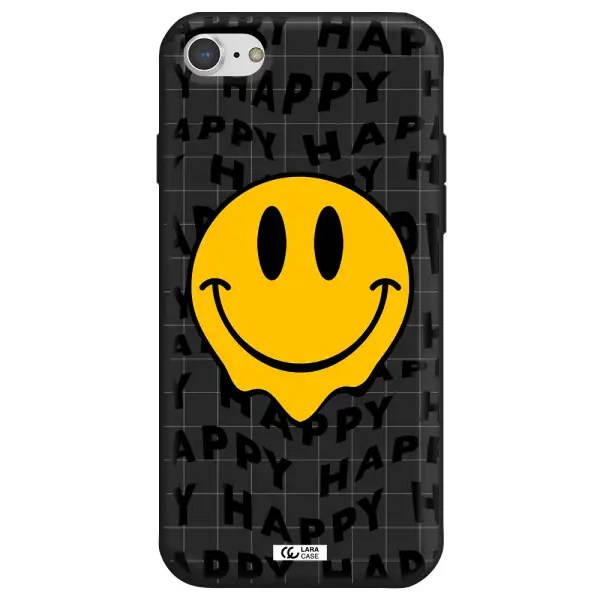 Happy Emoji Apple iPhone 7 Silicone black Case
