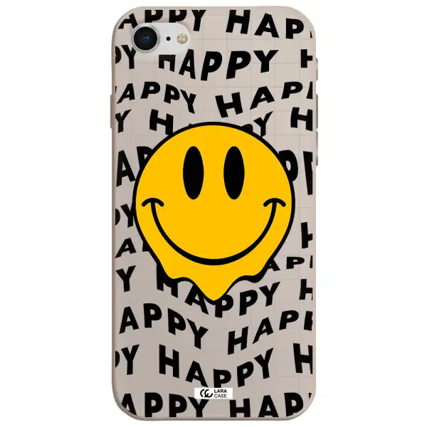 Happy Emoji Apple iPhone se 2020 Silicone Stone Case
