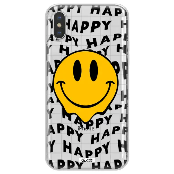 Happy Emoji Apple iPhone XS max Clear TPU Case