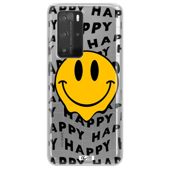 Happy Emoji Huawei P40 Pro Clear TPU Case