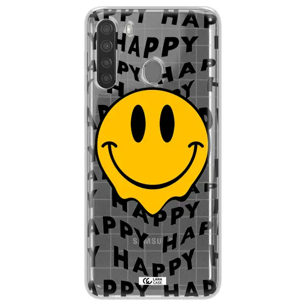 Happy Emoji Samsung A21 Clear TPU Case