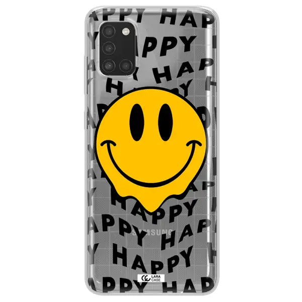 Happy Emoji Samsung A31 Clear TPU Case