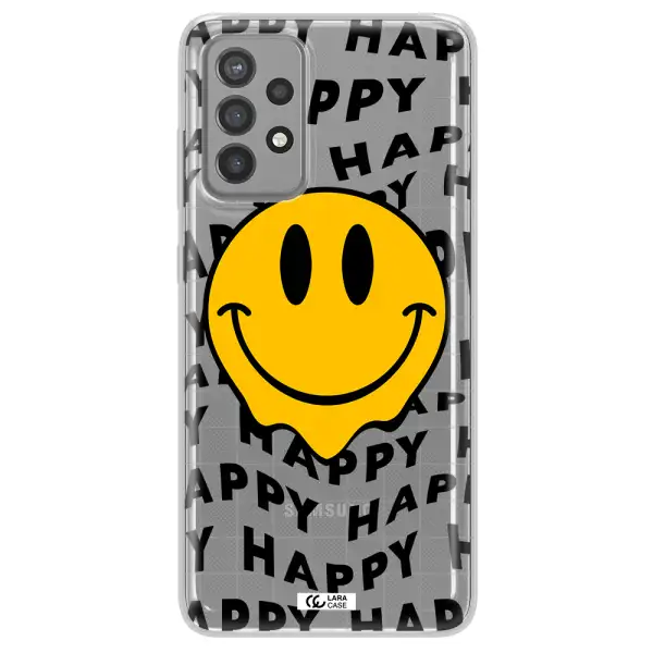 Happy Emoji Samsung A72 Clear TPU Case