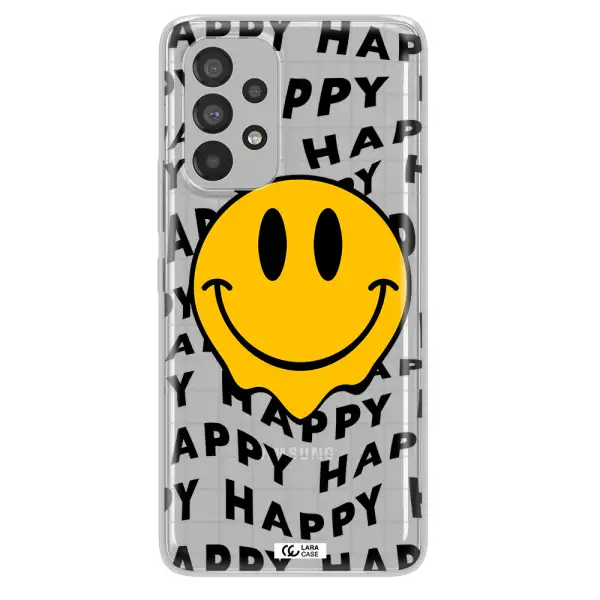 Happy Emoji Samsung A73 Clear TPU Case