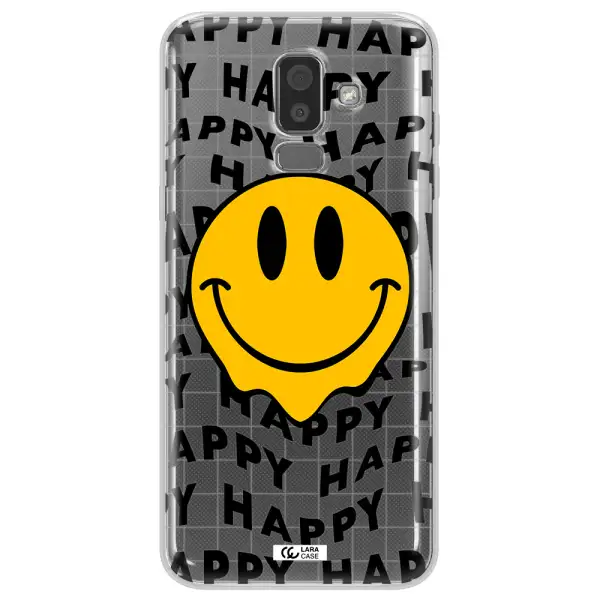 Happy Emoji Samsung J8 Clear TPU Case