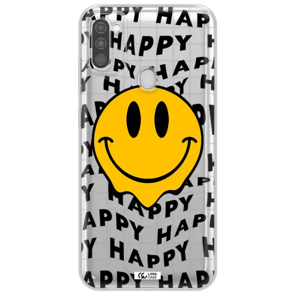Happy Emoji Samsung M11 Clear TPU Case