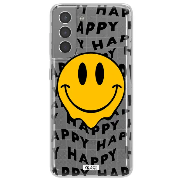 Happy Emoji Samsung S21 Plus Clear TPU Case