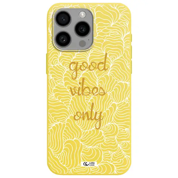 a white background with gold text Apple Iphone 15 Pro max Silicone canary yellow Case