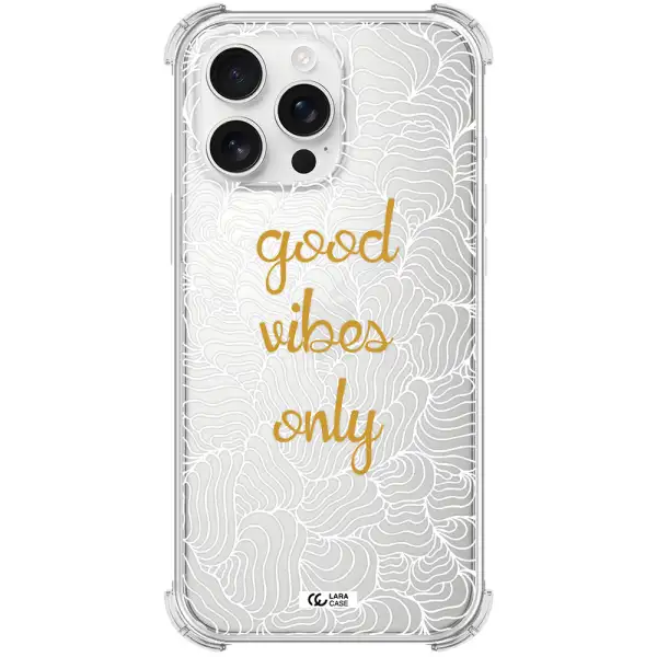 A White Background With Gold Text Apple Iphone 16 Pro Max Clear Pc Case