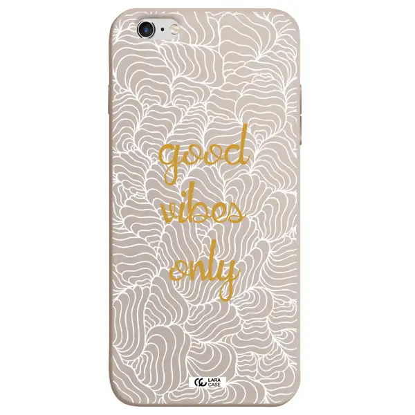 a white background with gold text Apple iPhone 6S Silicone Stone Case