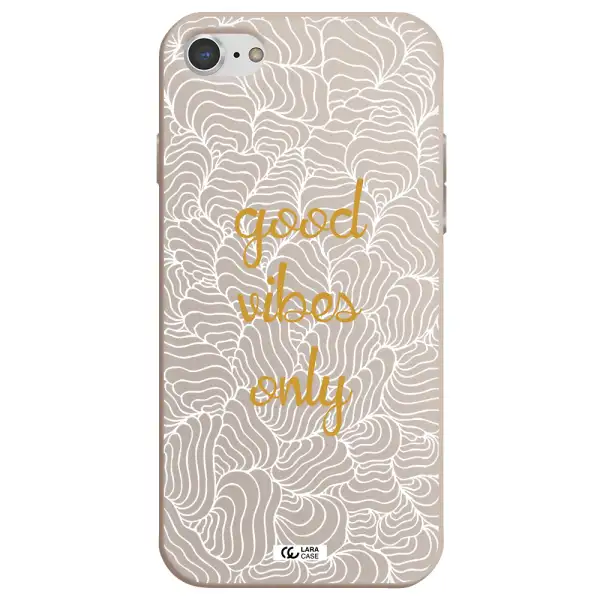 a white background with gold text Apple iPhone 8 Silicone Stone Case