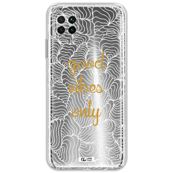 A White Background With Gold Text Huawei Nova 7I Clear Tpu Case