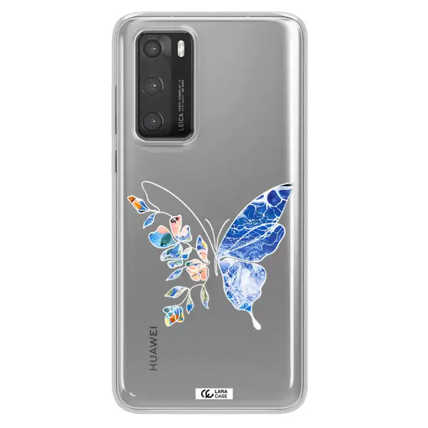 A White Background With Gold Text Huawei P40 Clear Tpu Case