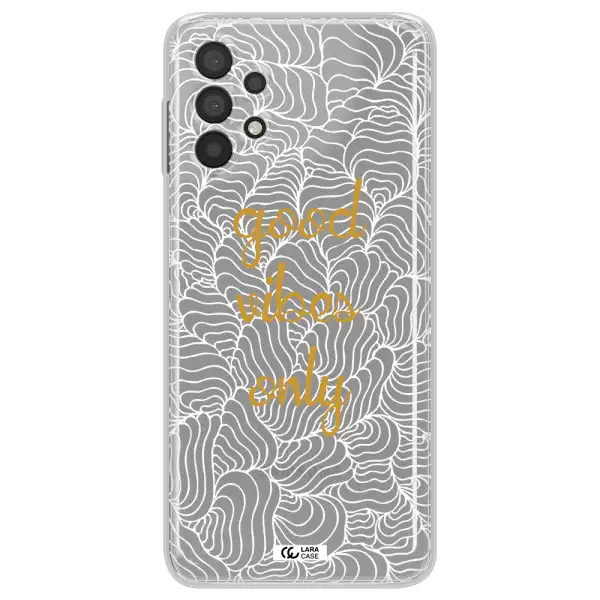 A White Background With Gold Text Samsung A32 4G Clear Tpu Case