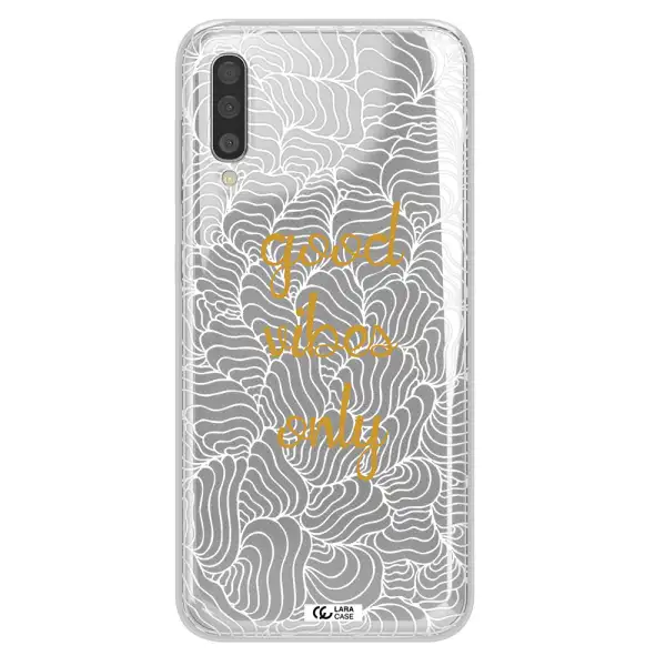 A White Background With Gold Text Samsung A50S Clear Tpu Case