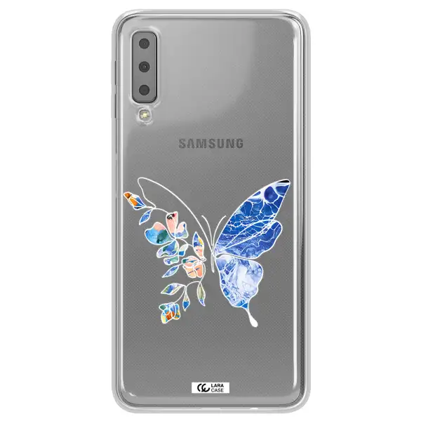 A White Background With Gold Text Samsung A7 2018 Clear Tpu Case