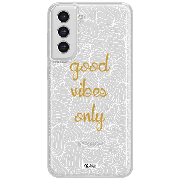 A White Background With Gold Text Samsung S21 Fe Clear Tpu Case
