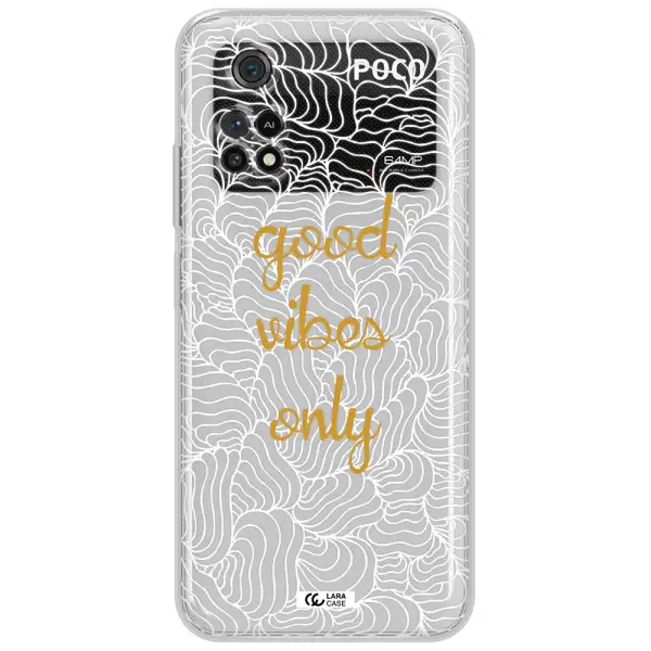 A White Background With Gold Text Xiaomi Poco M4 Pro 4G Clear Tpu Case