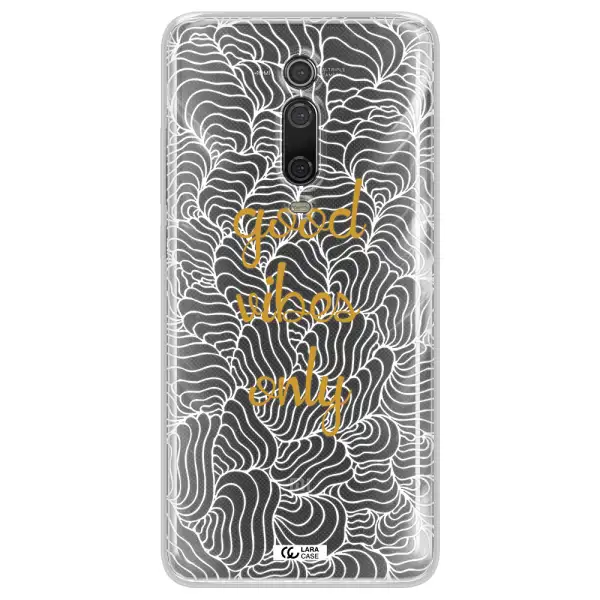 A White Background With Gold Text Xiaomi Redmi K20 Clear Tpu Case