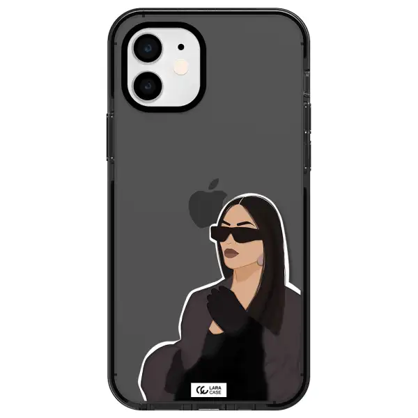 Minimalist Portrait Apple iPhone 11 impact Smoke Black Case