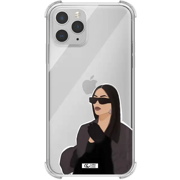 Minimalist Portrait Apple iPhone 11 pro Clear PC Case