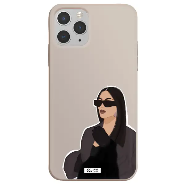 Minimalist Portrait Apple iPhone 11 pro Silicone Stone Case