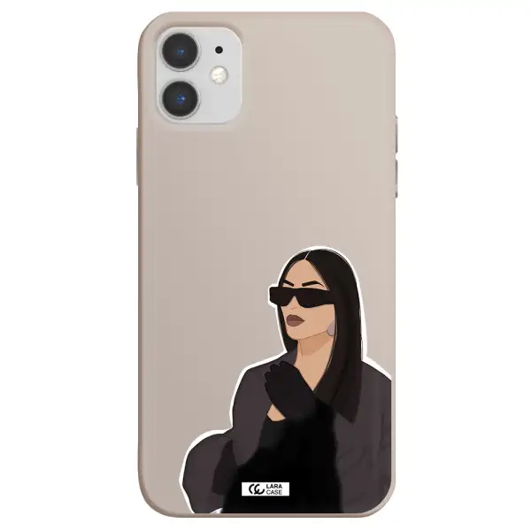 Minimalist Portrait Apple iPhone 11 Silicone Stone Case