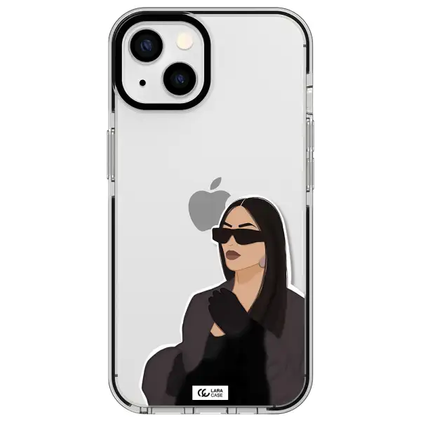 Minimalist Portrait Apple iPhone 13 impact black border Case