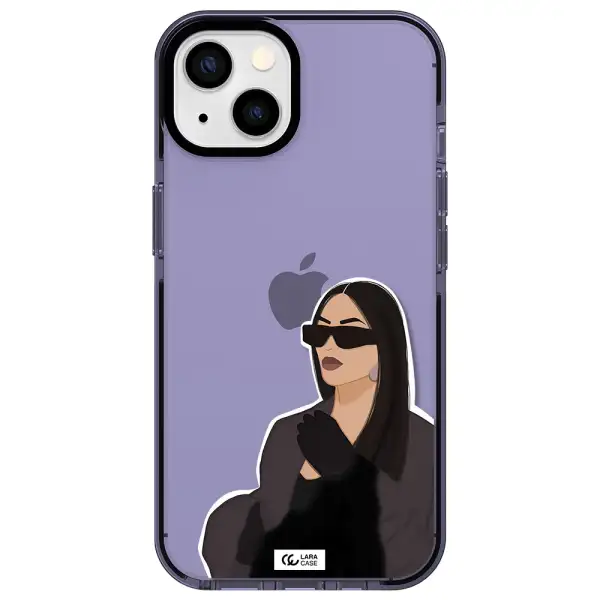 Minimalist Portrait Apple iPhone 13 impact Lilac Case