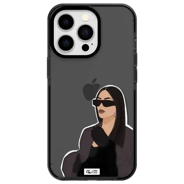 Minimalist Portrait Apple iPhone 13 Pro impact Smoke Black Case