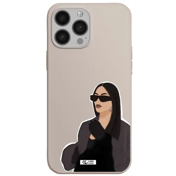 Minimalist Portrait Apple iPhone 13 Pro Max Silicone Stone Case