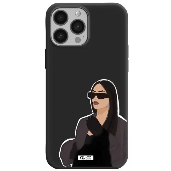 Minimalist Portrait Apple iPhone 13 Pro Silicone black Case