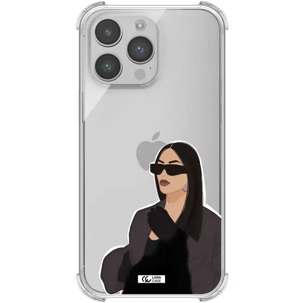 Minimalist Portrait Apple iPhone 14 pro Clear PC Case