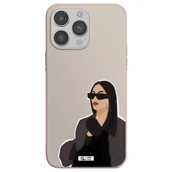 Minimalist Portrait Apple iPhone 14 pro Silicone Stone Case