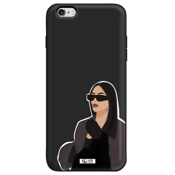 Minimalist Portrait Apple iPhone 6S Silicone black Case