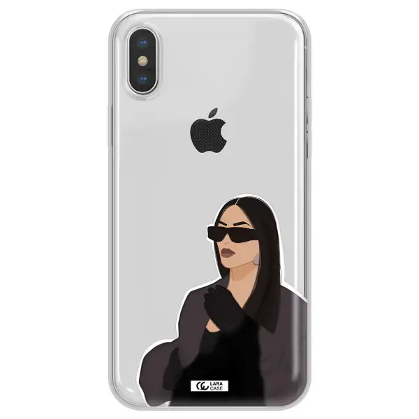 Minimalist Portrait Apple iPhone XS Clear TPU Case